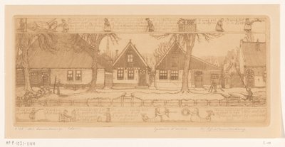 Het boerenbuurtje, Edam door Wijnand Otto Jan Nieuwenkamp (signed by artist)