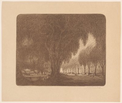 Weltevreden door Wijnand Otto Jan Nieuwenkamp (signed by artist)