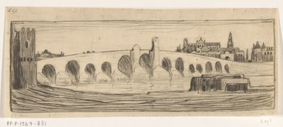 Romeinse brug over de Guadalquivir in Córdoba door Wijnand Otto Jan Nieuwenkamp