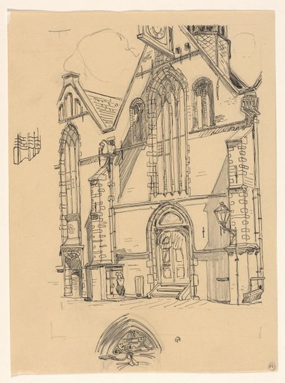 Westelijke gevel van de Noorderkerk te Hoorn door Wijnand Otto Jan Nieuwenkamp