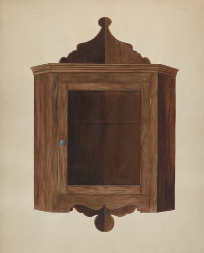 Hangende hoekkast, ca. 1938 door Wilbur M Rice