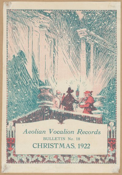 Vocalion Records Bulletin, Kerstmis, 1922 door Wilfred Fryer, Curtis Advertising Agency
