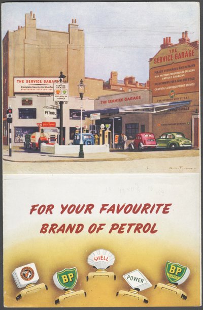 Shell, BP, National Benzole door Wilfred Fryer