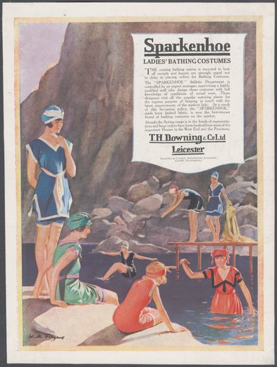 Sparkenhoe badpak, ca. 1920s door Wilfred Fryer