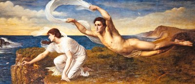 Boreas en Corithyia, ca. 1890 (olie op doek) door Wilfred Gabriel de Glehn