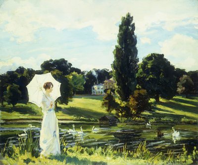 Lynne Fontanne aan de Theems door Wilfred Gabriel de Glehn