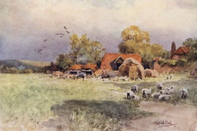 Op Sutton Manor, Home Farm door Wilfrid Williams Ball