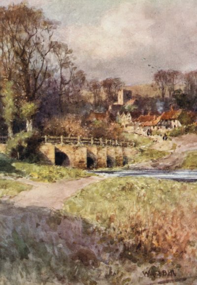 Uitzicht op Sutton Village door Wilfrid Williams Ball
