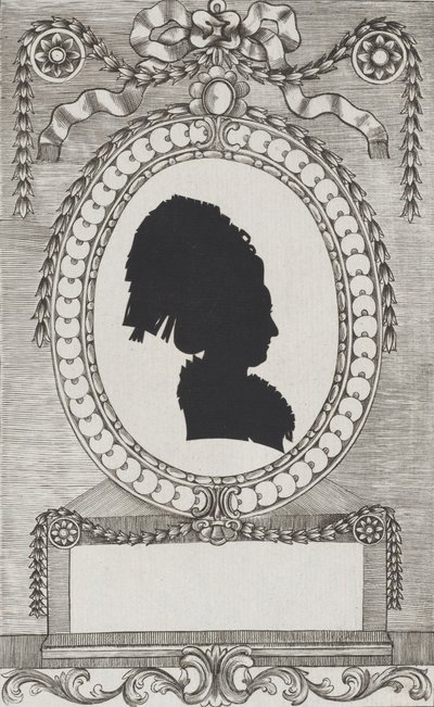 Silhouet van Gräfin Enzenberg, Stiftsfräulein door Wilhelm Ackermann
