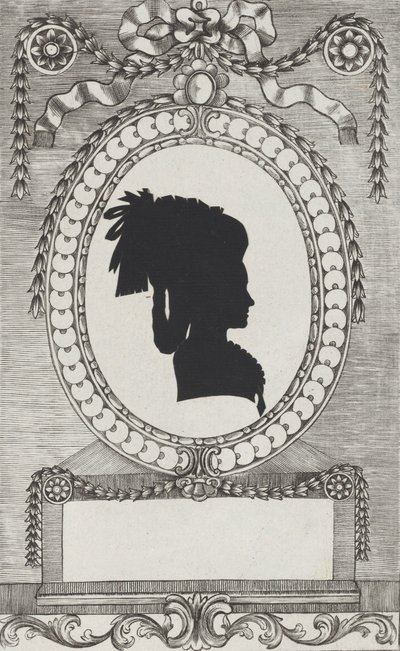 Silhouet van Gräfin Lodroni, 1784-1834 door Wilhelm Ackermann
