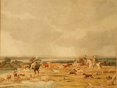 Een Hertenjacht door Wilhelm Alexander Kobell