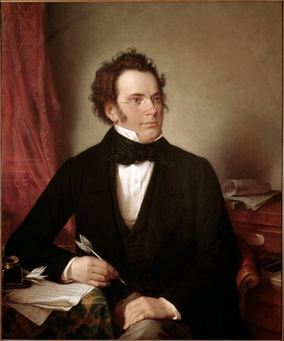 Portret van Franz Peter Schubert door Wilhelm August Rieder