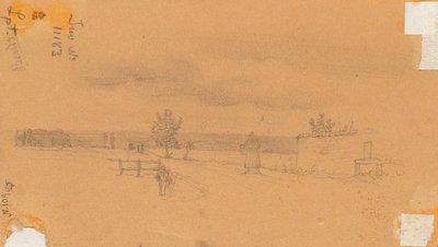Landschaft mit gehender Figur door Wilhelm Bendz