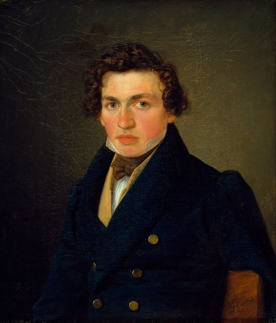 Portret van een Jonge Man door Wilhelm Bendz