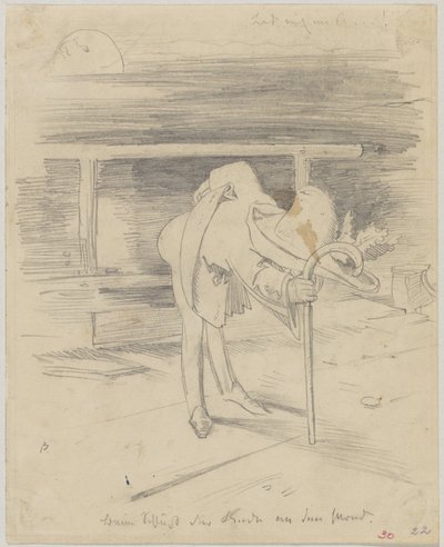 Toespraak aan de maan: Lik me aan mijn ...! door Wilhelm Busch
