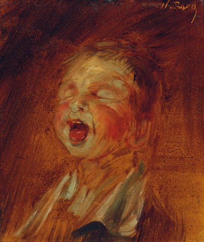 Schreeuwende jongen door Wilhelm Busch