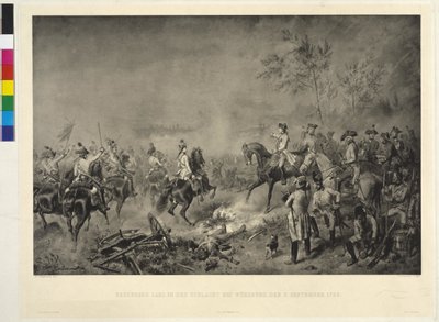 Aartshertog Karl in de Slag bij Würzburg door Wilhelm Camphausen