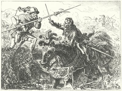 Dood van Karel de Stoute, hertog van Bourgondië, in de Slag bij Nancy door Wilhelm Camphausen