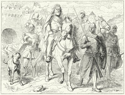 Hendrik de Leeuw, hertog van Saksen, voor Bardowiek door Wilhelm Camphausen