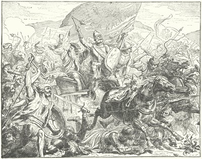 De Tsjechische generaal en Hussietenleider Jan Zizka in de strijd door Wilhelm Camphausen