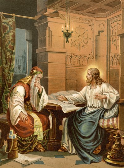 Gesprek van Christus met Nicodemus door Wilhelm Ebbinghaus