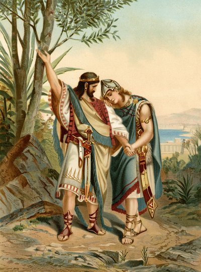 Vriendschap van Jonathan en David door Wilhelm Ebbinghaus