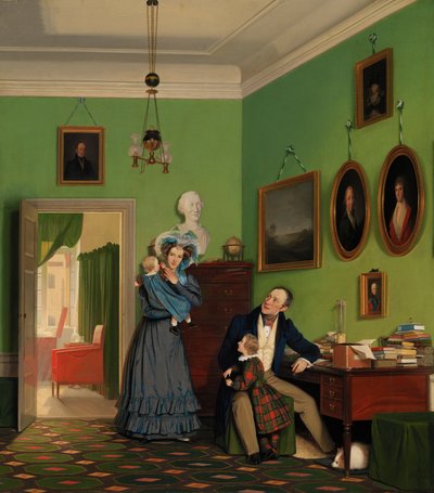 De familie Waagepetersen door Wilhelm Ferdinand Bendz