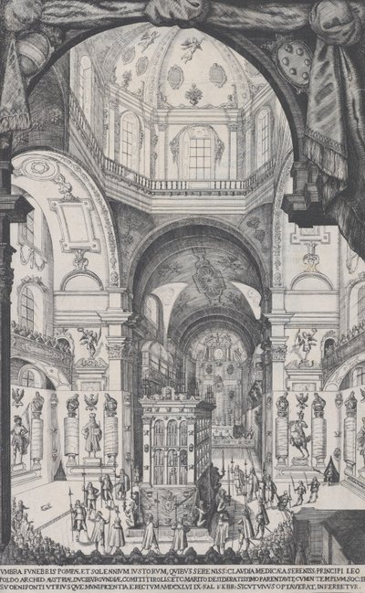 Catafalque van Leopold, aartshertog van Oostenrijk door Wilhelm Frommer