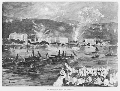 Keizer Franz Joseph I en Keizer Wilhelm II in Opatija door Wilhelm Gause