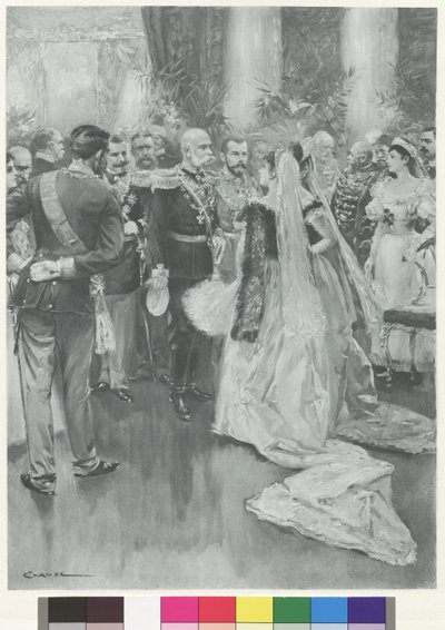 Keizer Franz Joseph I en tsaar Nikolaus II in Petersburg na het grote formele diner door Wilhelm Gause