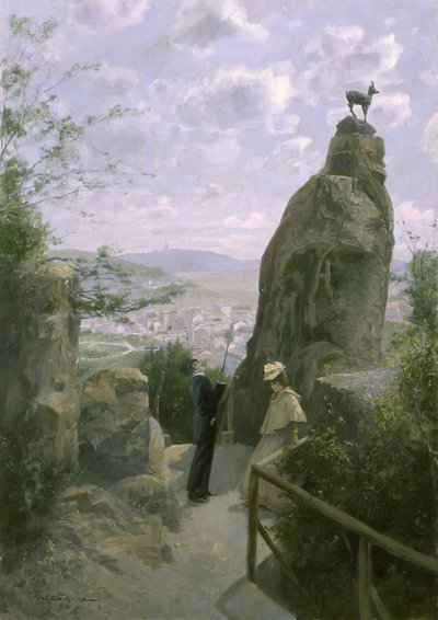 Gemse am Hirschensprung door Wilhelm Gause