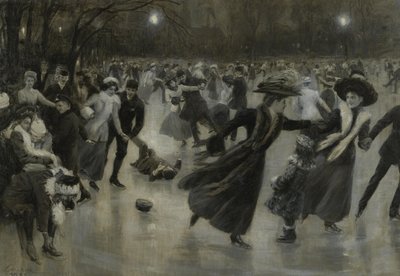 Feest op het ijs, 1909 door Wilhelm Gause