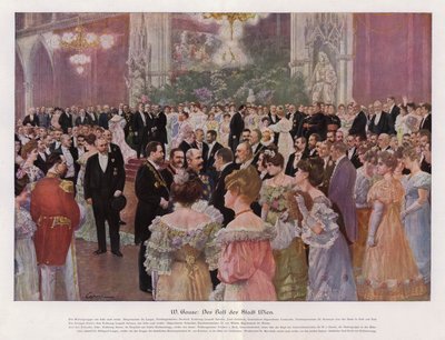 Het bal van de stad Wenen; Oostenrijk door Wilhelm Gause