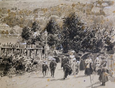 Reis naar het platteland bij Wenen door Wilhelm Gause
