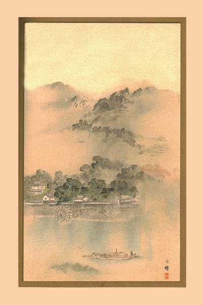 Een Lenteochtend aan de Rivier Yodo, c1870, 1886 door Wilhelm Greve