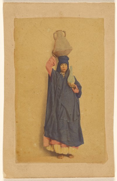 Vrouw draagt kannen water door Wilhelm Hammerschmidt