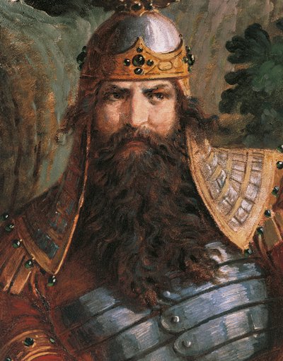 Gunther, koning van Bourgondië door Wilhelm Hauschild