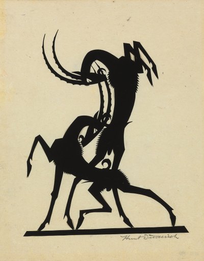 Vechtende geiten door Wilhelm Hunt Diederich