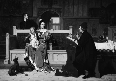 Hugo van der Goes Schildert het Portret van Maria van Bourgondië door Wilhelm Koller