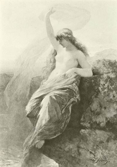De Lorelei (gravure) door Wilhelm Kray