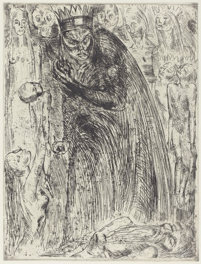 Macbeth V (De Visie van Lady Macbeth) door Wilhelm Lehmbruck