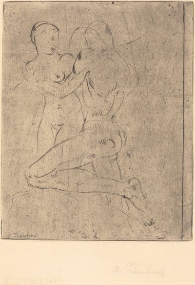 Verkrachting II door Wilhelm Lehmbruck