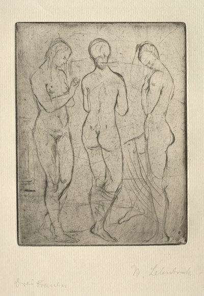 Drie Vrouwen door Wilhelm Lehmbruck