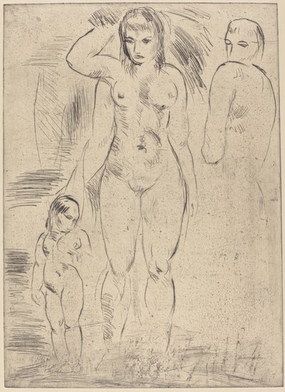 Vrouw en kind door Wilhelm Lehmbruck