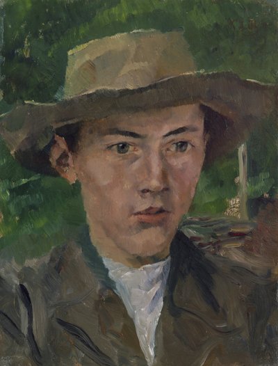 Hoofd van een jongen door Wilhelm Maria Hubertus Leibl