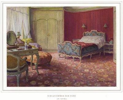 Zaken van tapijtproducenten Halbmond-Teppichfabrik Von Koch Und Te Kock (kleur litho) door Wilhelm Ludwig Heinrich Claudius