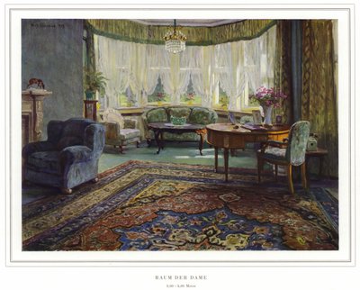 Bedrijf van tapijtfabrikanten Halbmond-Teppichfabrik Von Koch en Te Kock door Wilhelm Ludwig Heinrich Claudius