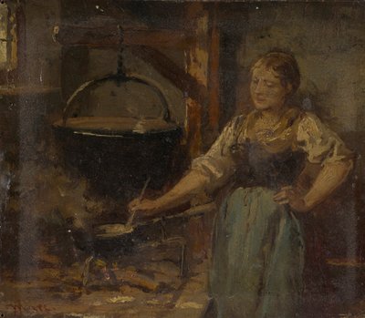 Boereninterieur door Wilhelm Marc