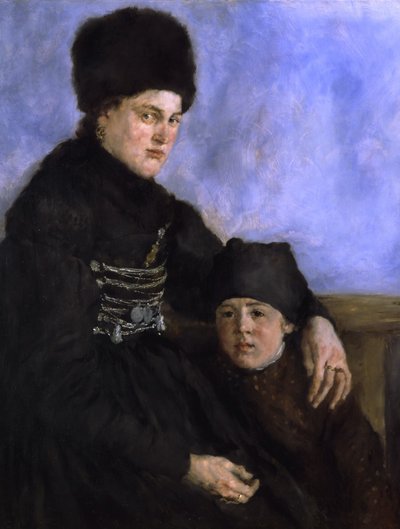 Dachau Vrouw met Kind, 1873-1874 door Wilhelm Maria Hubertus Leibl