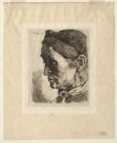 Hoofd van een boerenvrouw door Wilhelm Maria Hubertus Leibl